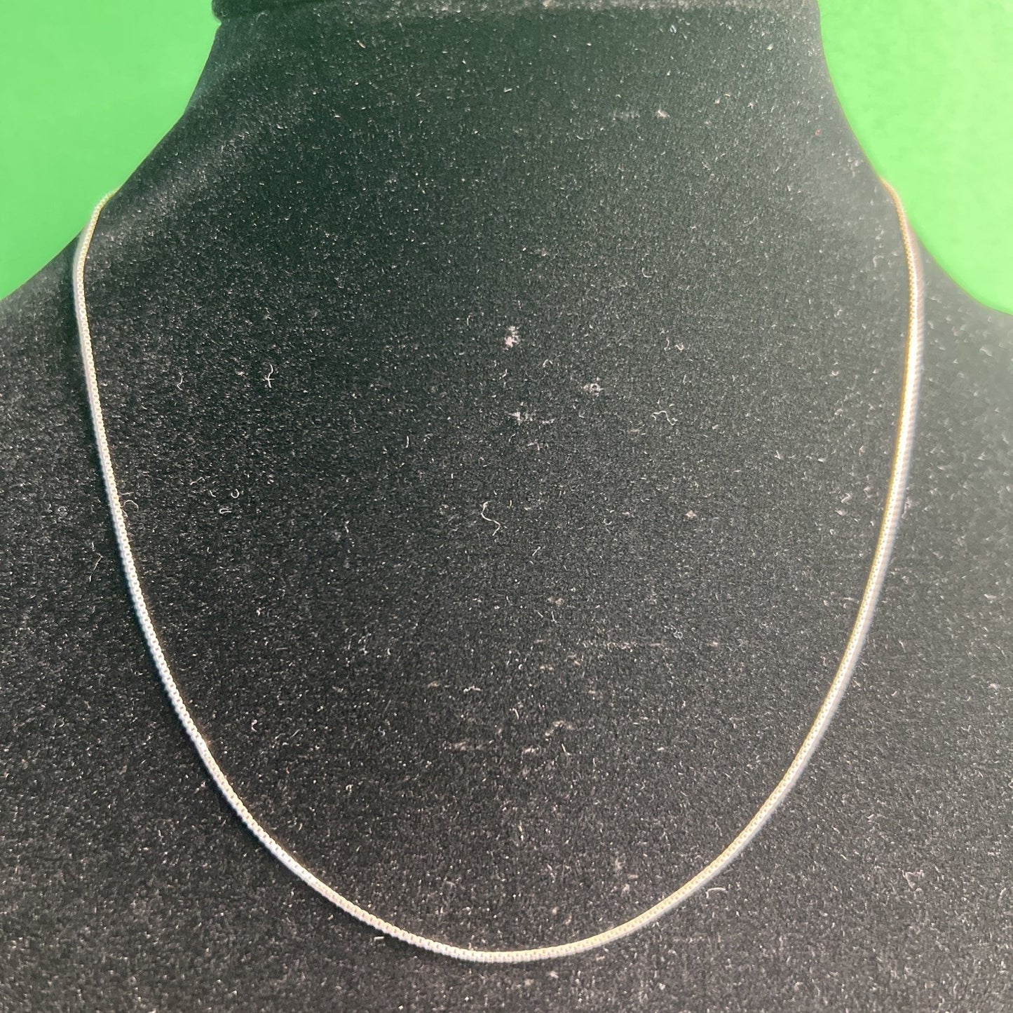 Vintage Sterling Silver Box Chain Necklace 18” Princess Length Versatile Gift