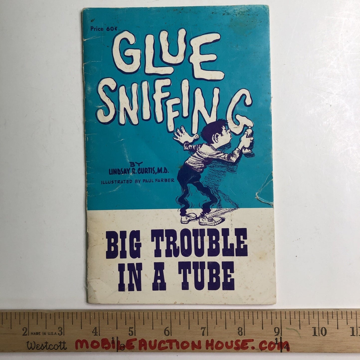 1970 GLUE SNIFFING Illustrated Booklet Texas Alcohol Narcotics Education Curtis