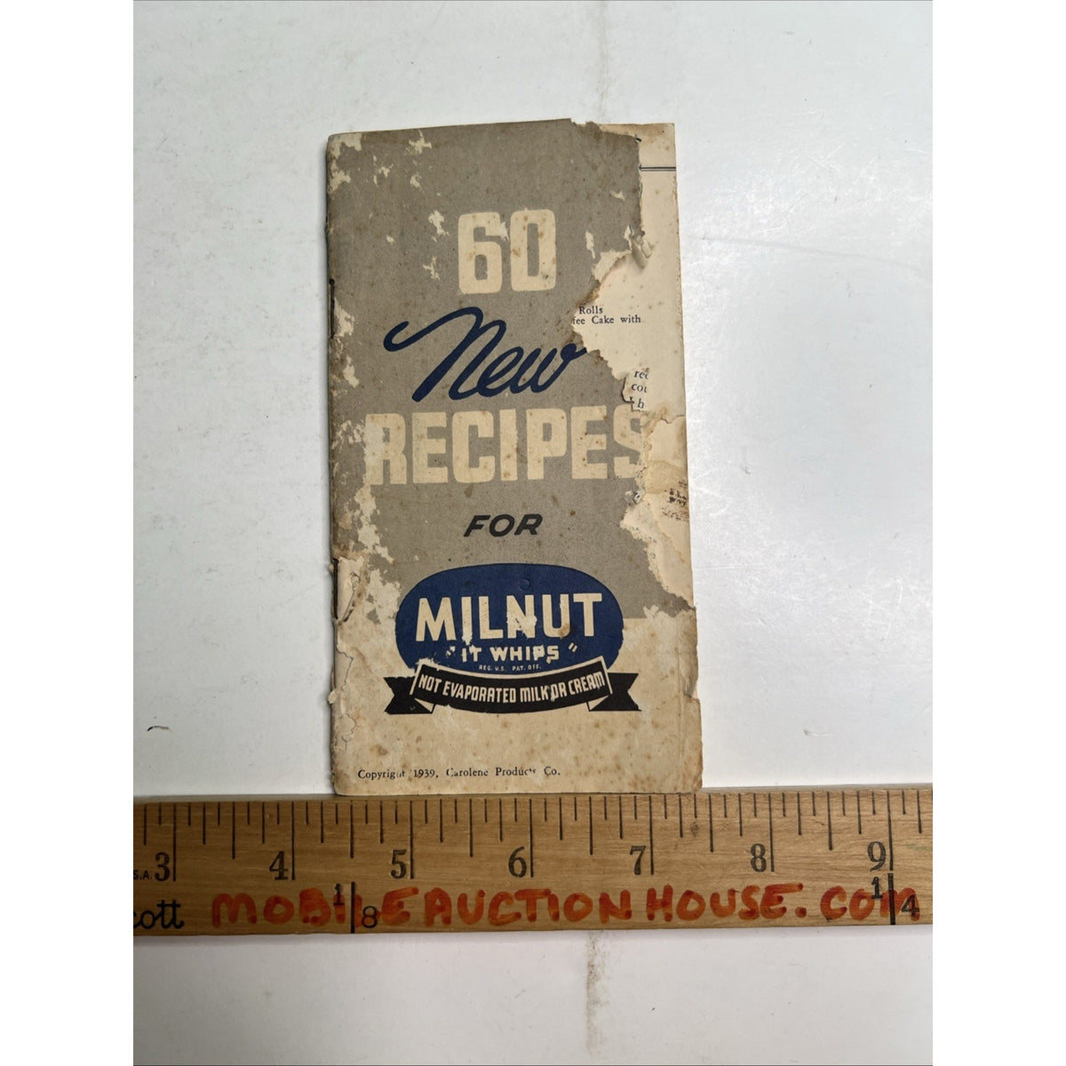 1939 Advertising Booklet 60 New Recipes For MILNUT “It Whips” Milk Substitute