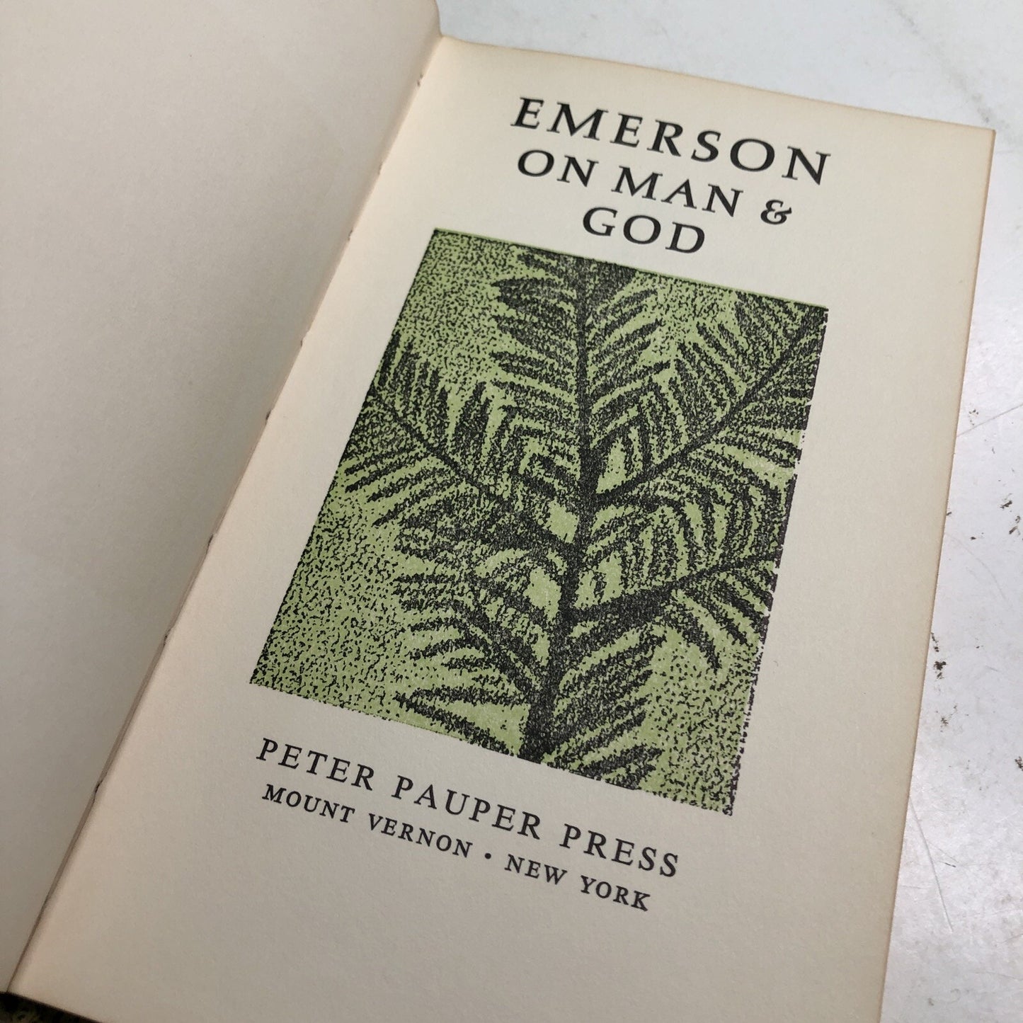 Ralph Waldo Emerson On Man & God by Peter Pauper Press 1961 1st Edition HC
