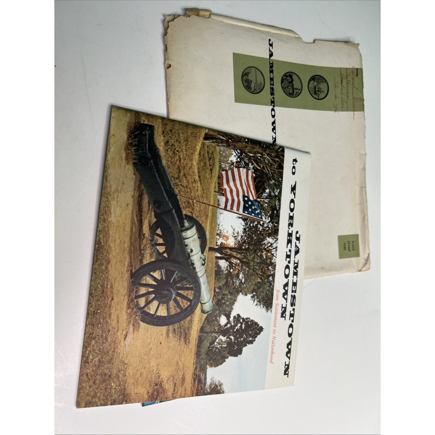 Vintage 1961 Jamestown to Yorktown Guide Book AND Postcard Lot Of 8