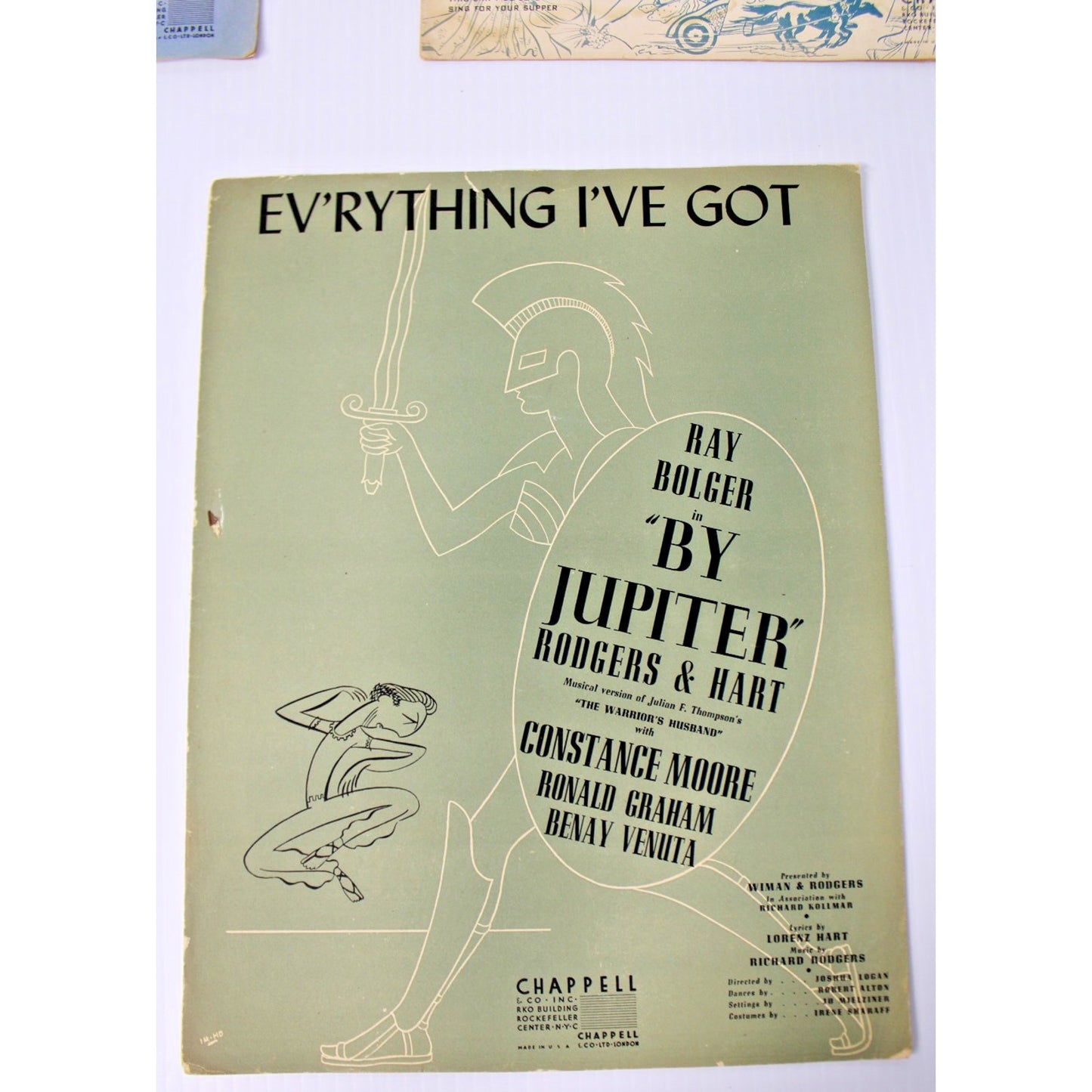 5 Pc. Vintage Rodgers & Hart Sheet Music- 1930s & 40s Broadway & Film