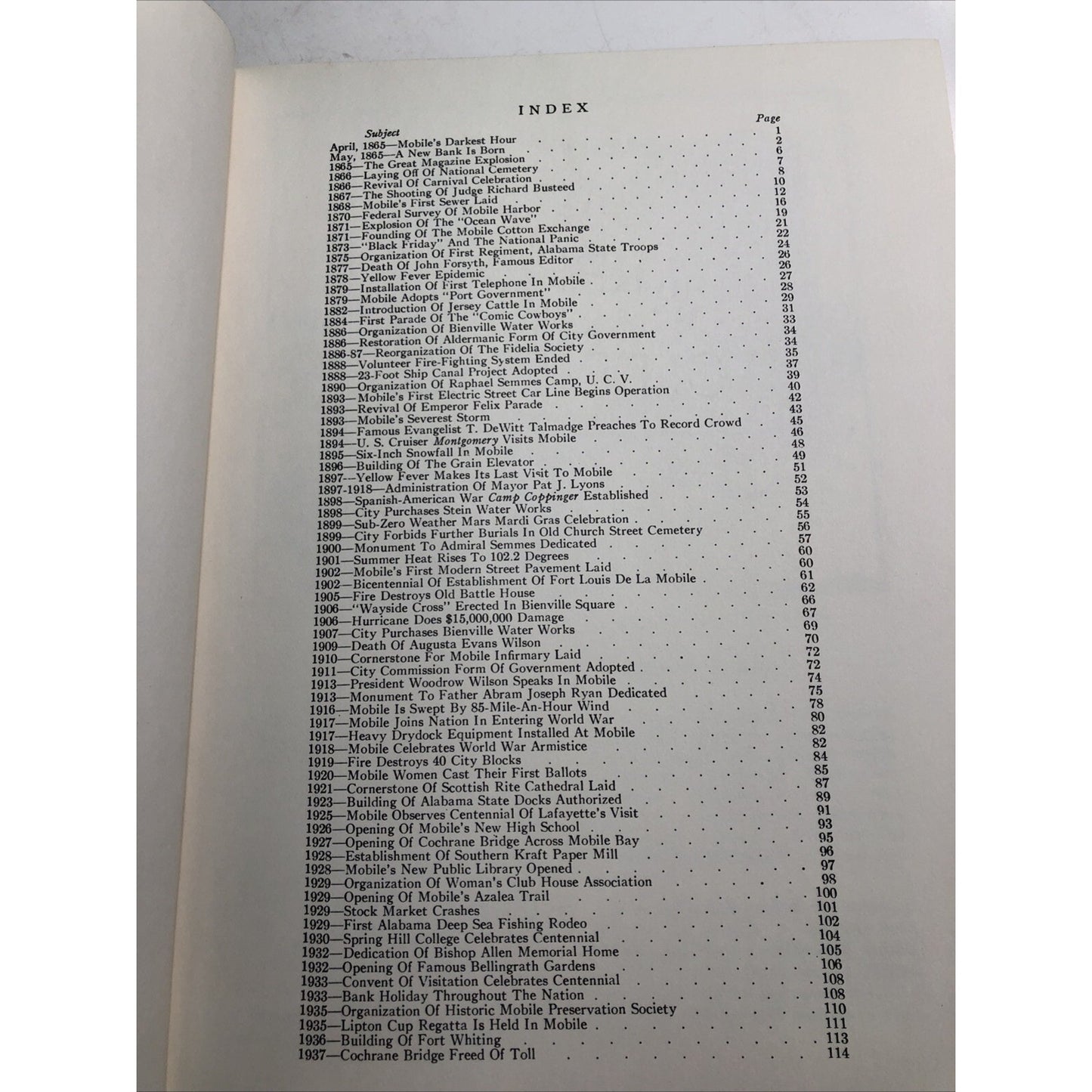 Highlights of 100 Years In Mobile Alabama 1865-1965 Anniversary First Nat’l Bank