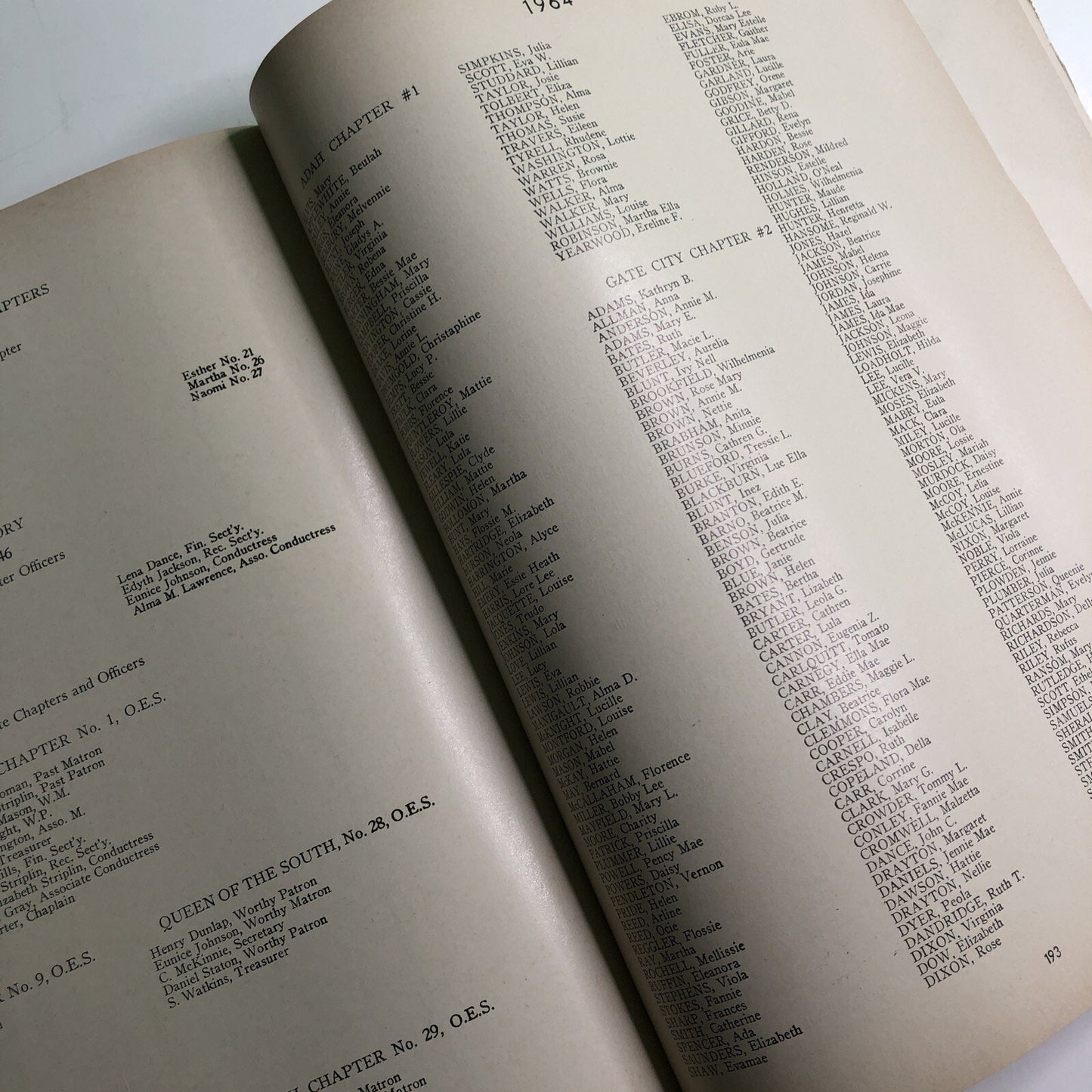 1944 1964 Book Of Years Eastern Star Of Bethlehem New York Yearbook Masonic
