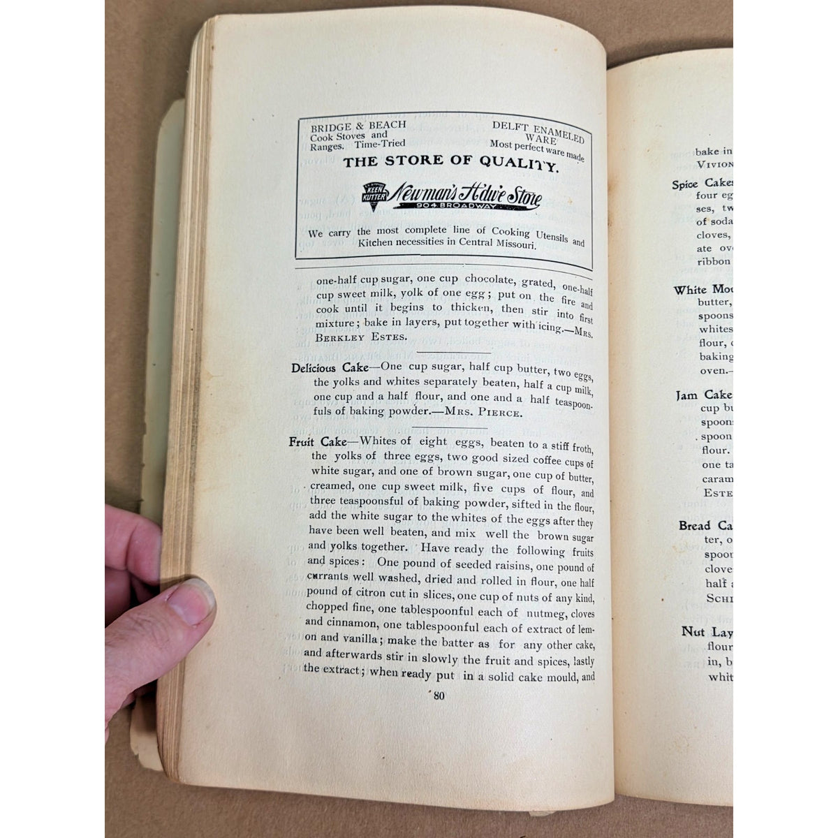 Rare 1906 Columbia Cook Book MO Ladies Methodist Church Vintage Ads Missouri