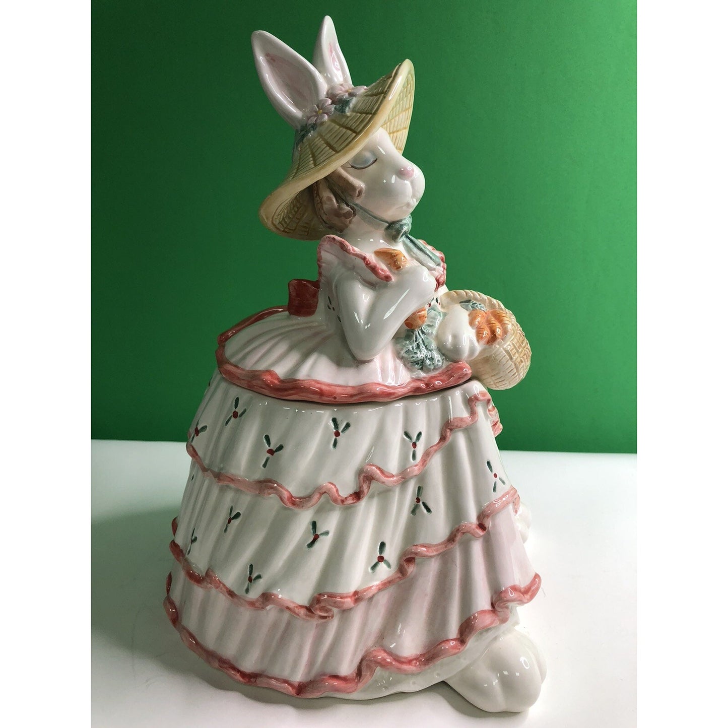 1989 FITZ & FLOYD Scarlet O'Hare COOKIE JAR Rabbit Belle Gone With The Wind