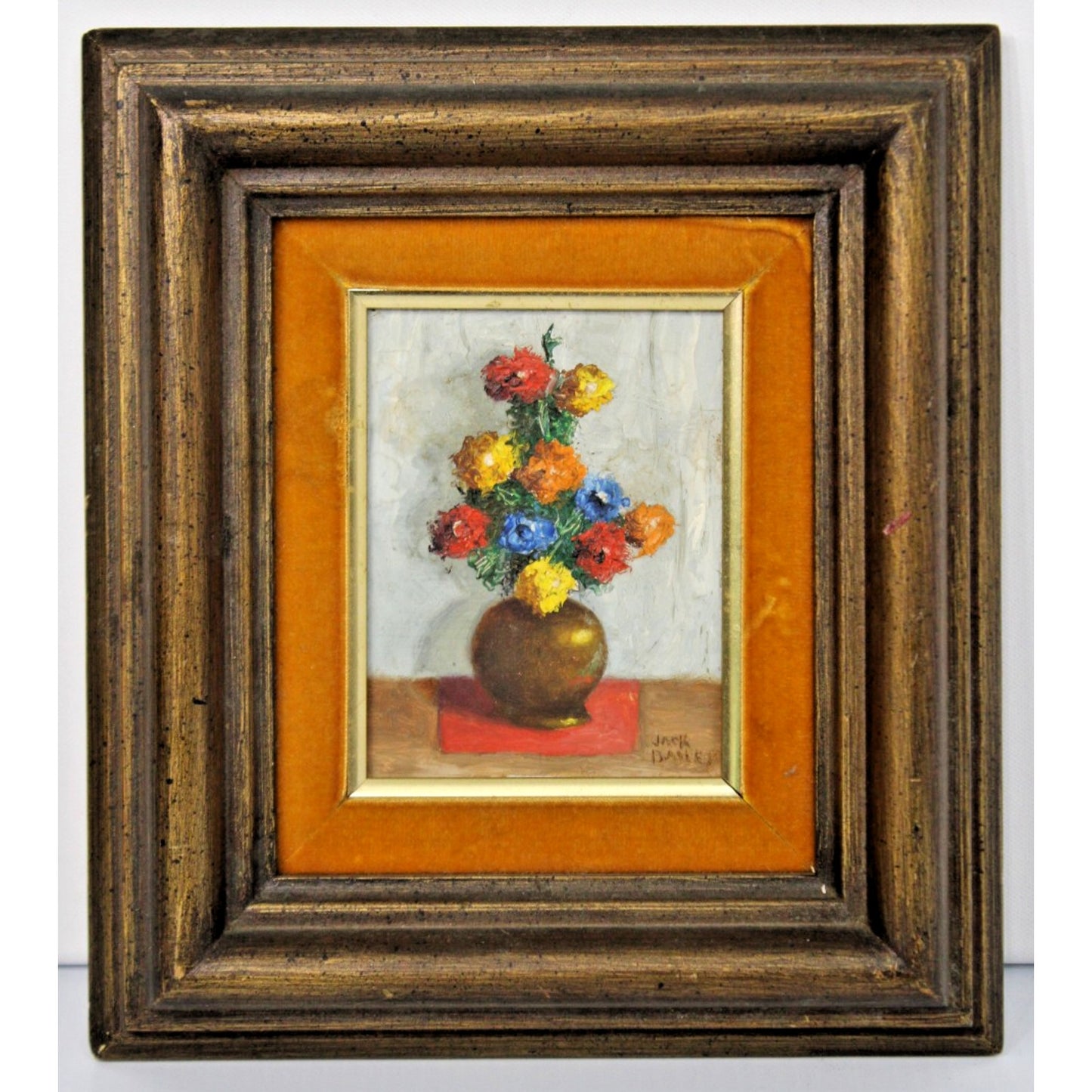 Small Oil On Board Still Life- Jack Bailey, Early 20th Century Framed 10 x 11.5"