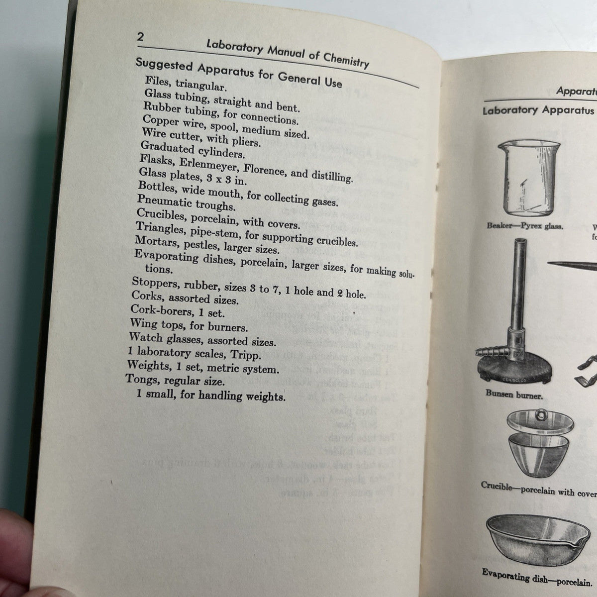Vintage 1952 Labratory Manual of Chemistry by L. Jean Bogert PB Illustrated