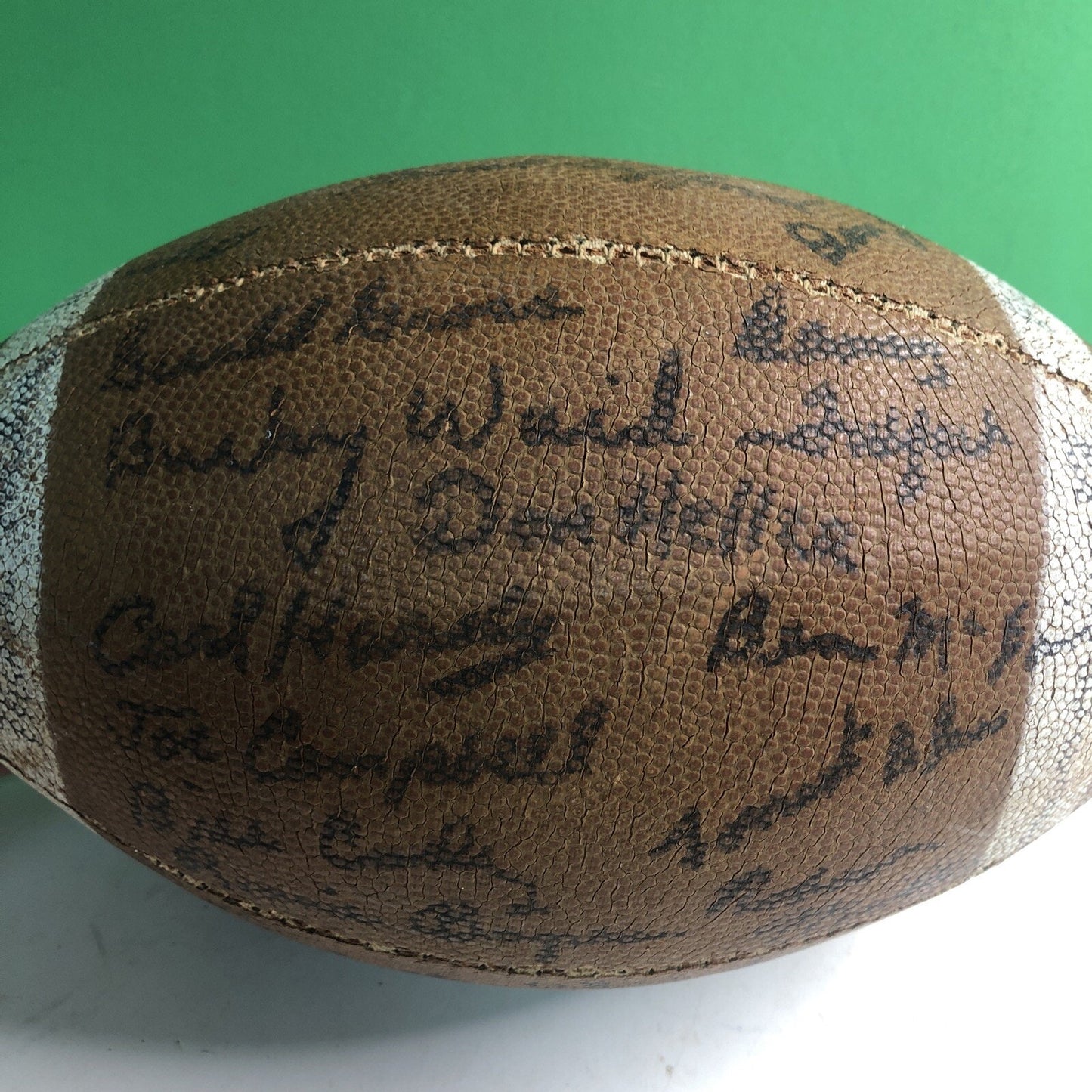 1960 Era Signed Football Auburn Alabama University AL NFL Drafts Super Bowl