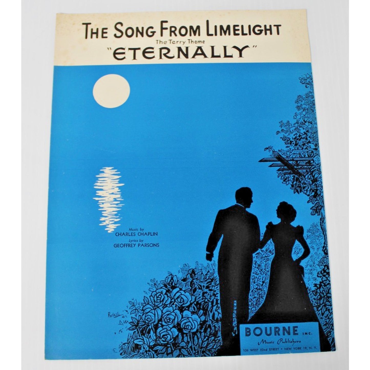 Vintage 1953 Sheet Music- "Eternally" from Limelight- Charlie Chaplin
