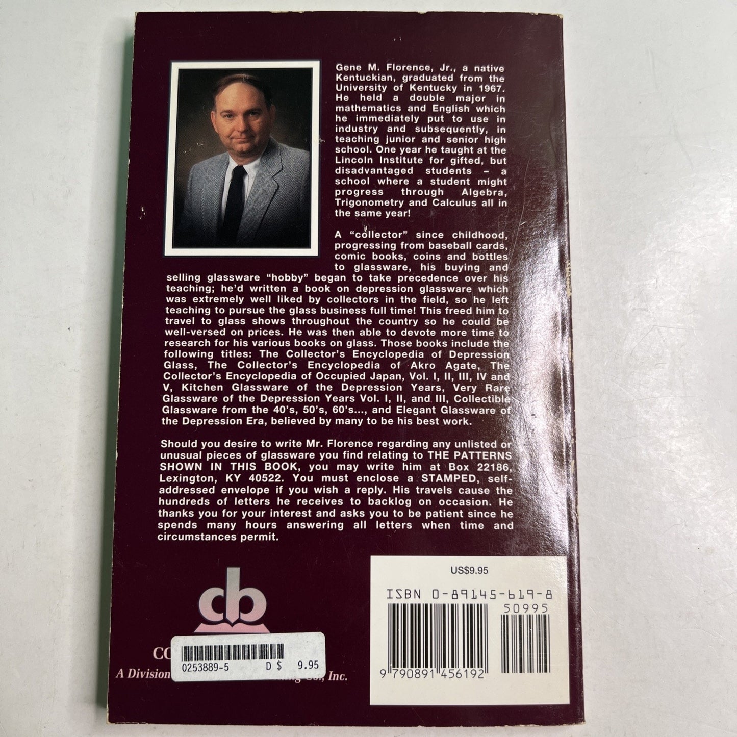 Pocket Guide To Depression Glass 9th Ed by Gene Florence 1995 PB Illustrated