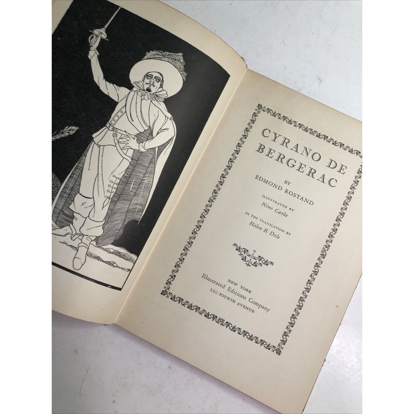 Cyrano De Bergerac By Edmond Rostand 1931 Nino Carbe Illustrated HC DJ