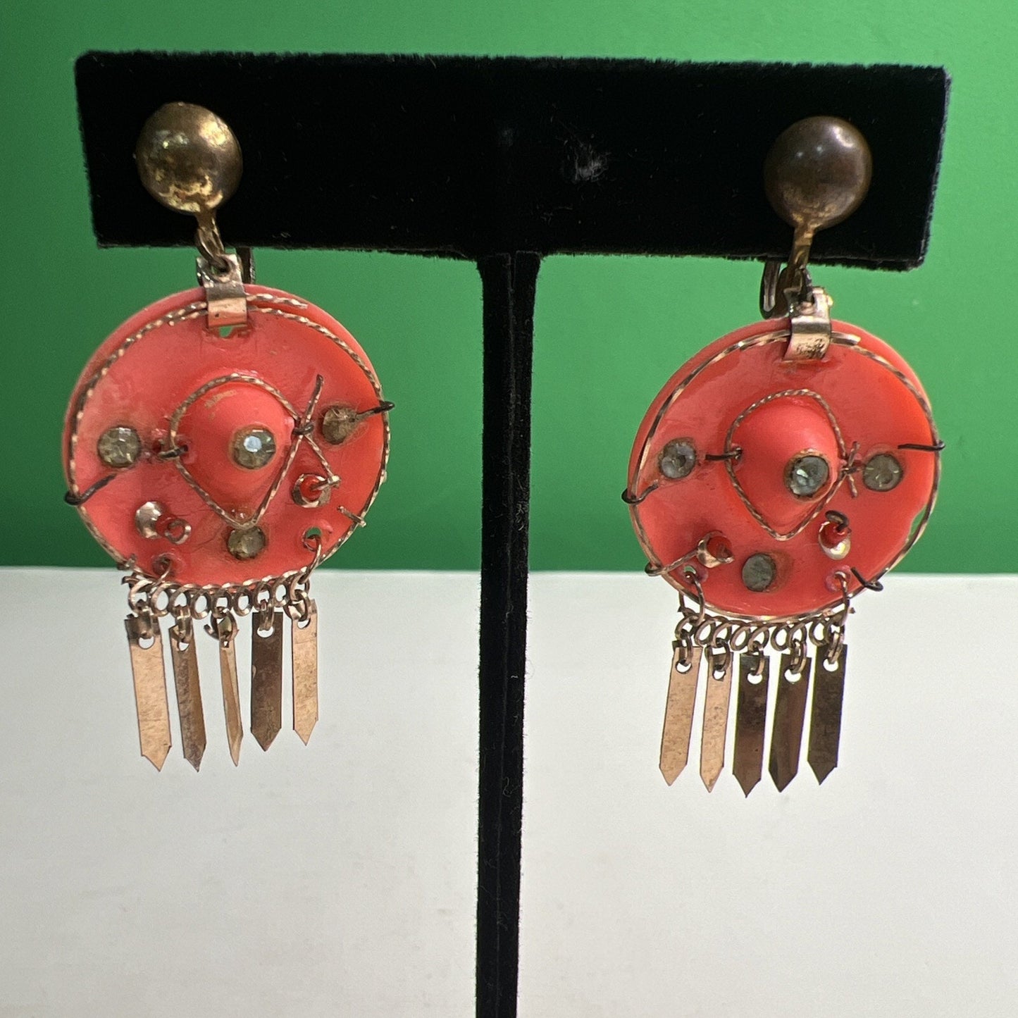 Vintage Sombrero Screw Back Earrings