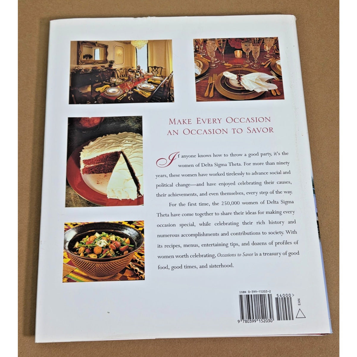 Occasions to Savor: Delta Sigma Theta Sorority Cookbook - 1st Ed. Camille Cosby