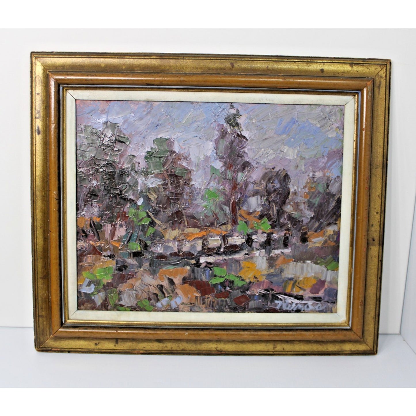 Post-Impressionist Landscape Oil Painting Heavy Impasto, Thick Texturing 26"x22"