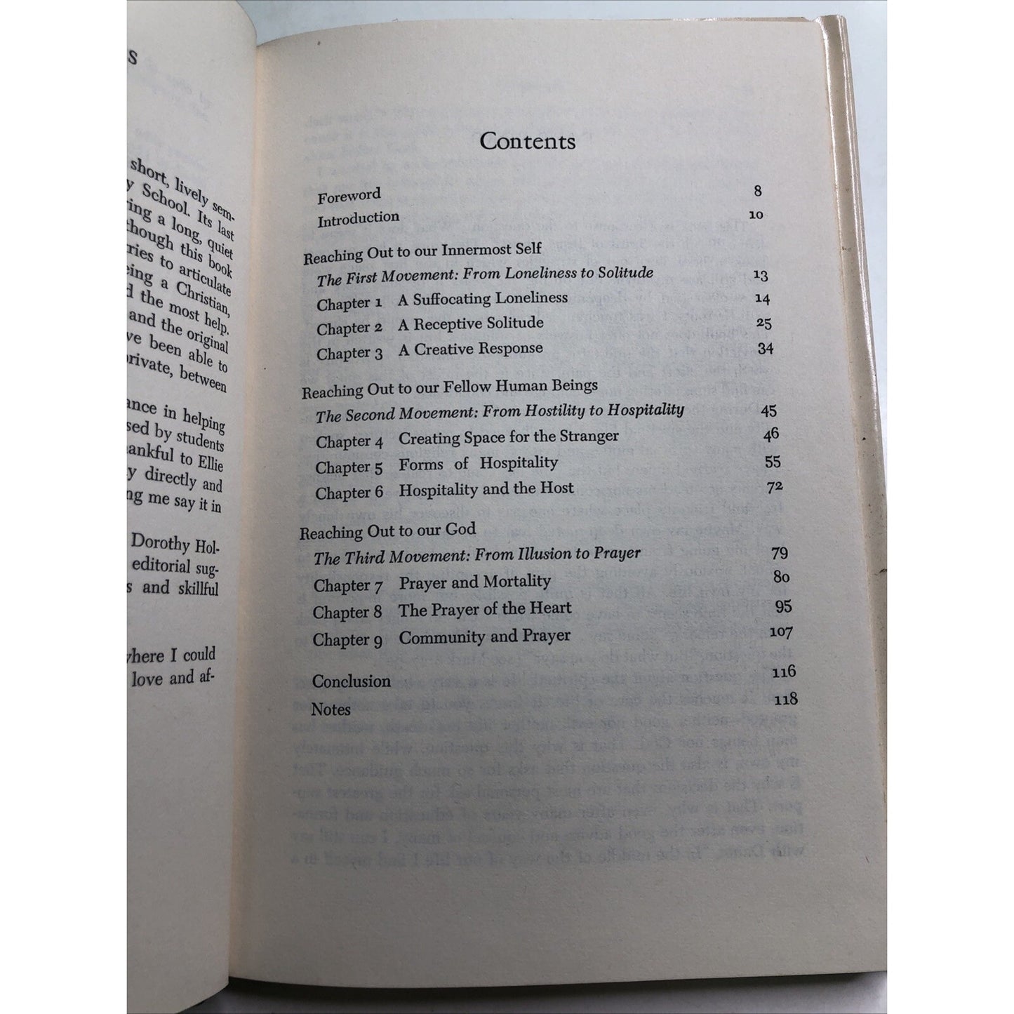 REACHING OUT: THE THREE MOVEMENTS OF THE SPIRITUAL LIFE By Henri J. M. Nouwen HC