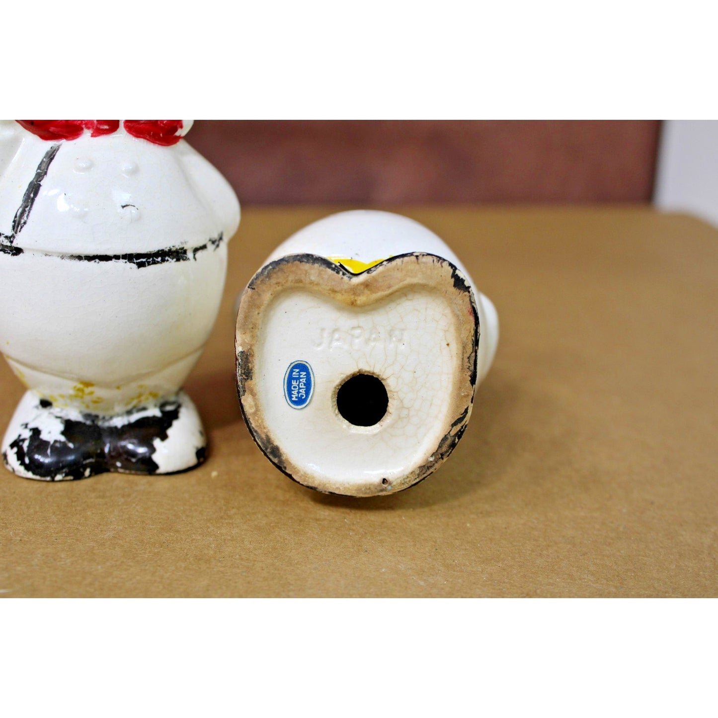 Vintage Made in Japan Salt and Pepper Shakers, Chef Cook Large 5.5"H