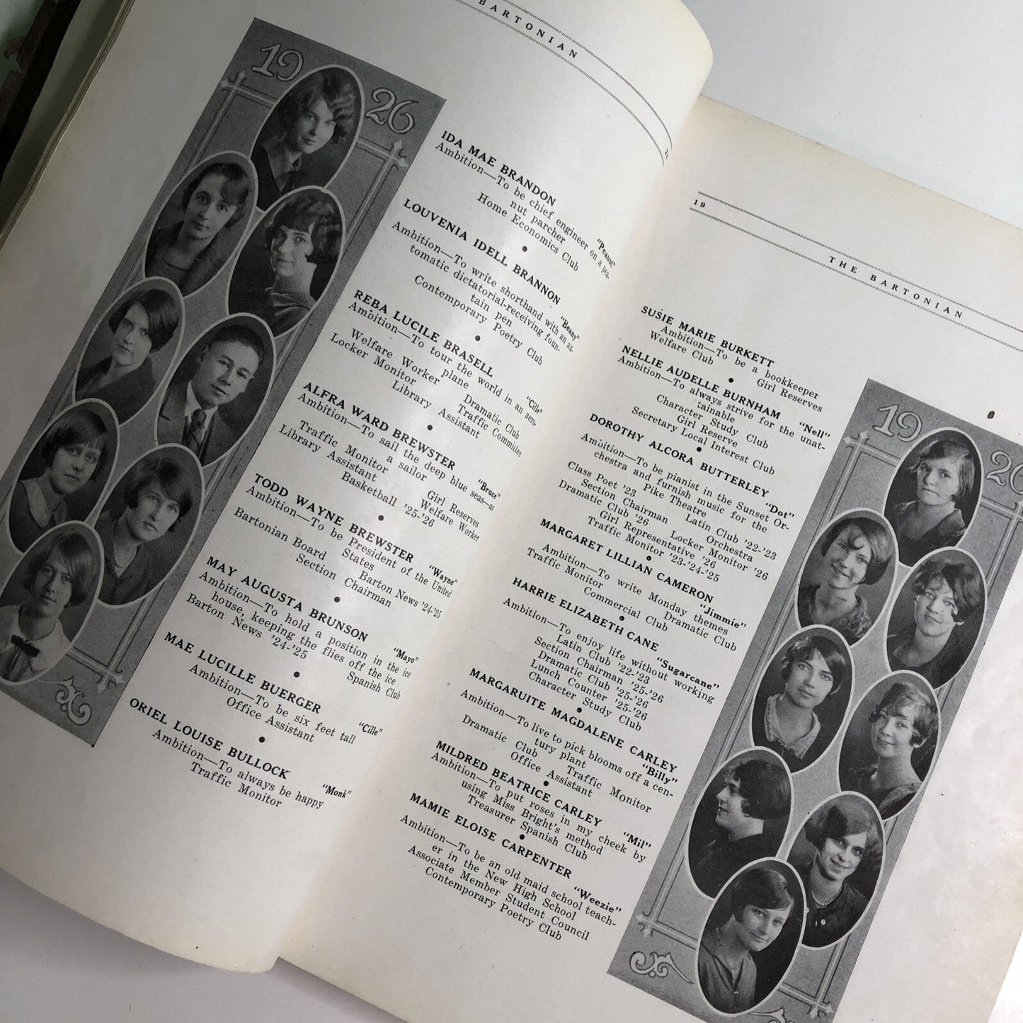 1926 BARTONIAN Yearbook Mobile High School Alabama Local History Barton Academy
