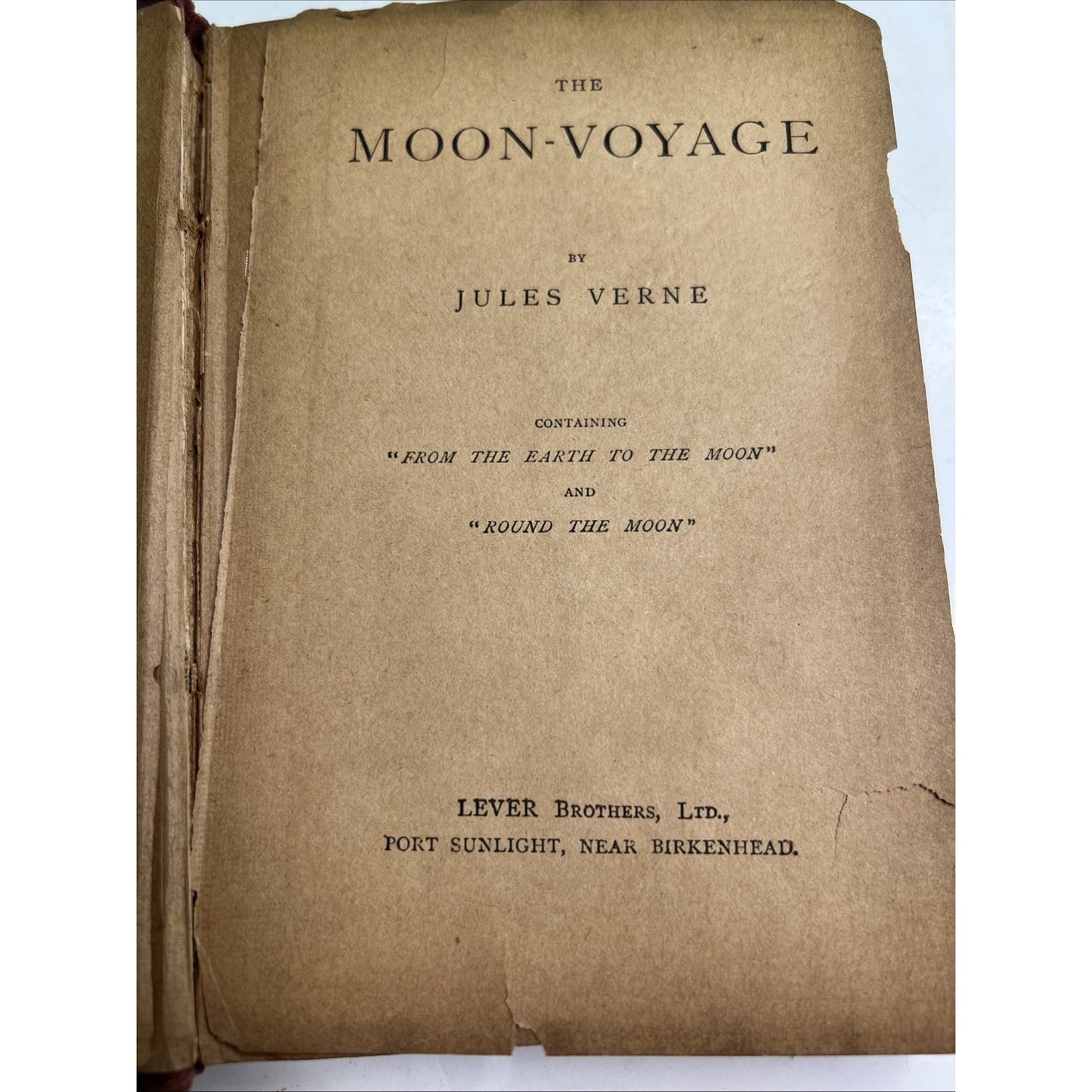 The Moon-Voyage by Jules Verne Antique Hardcover