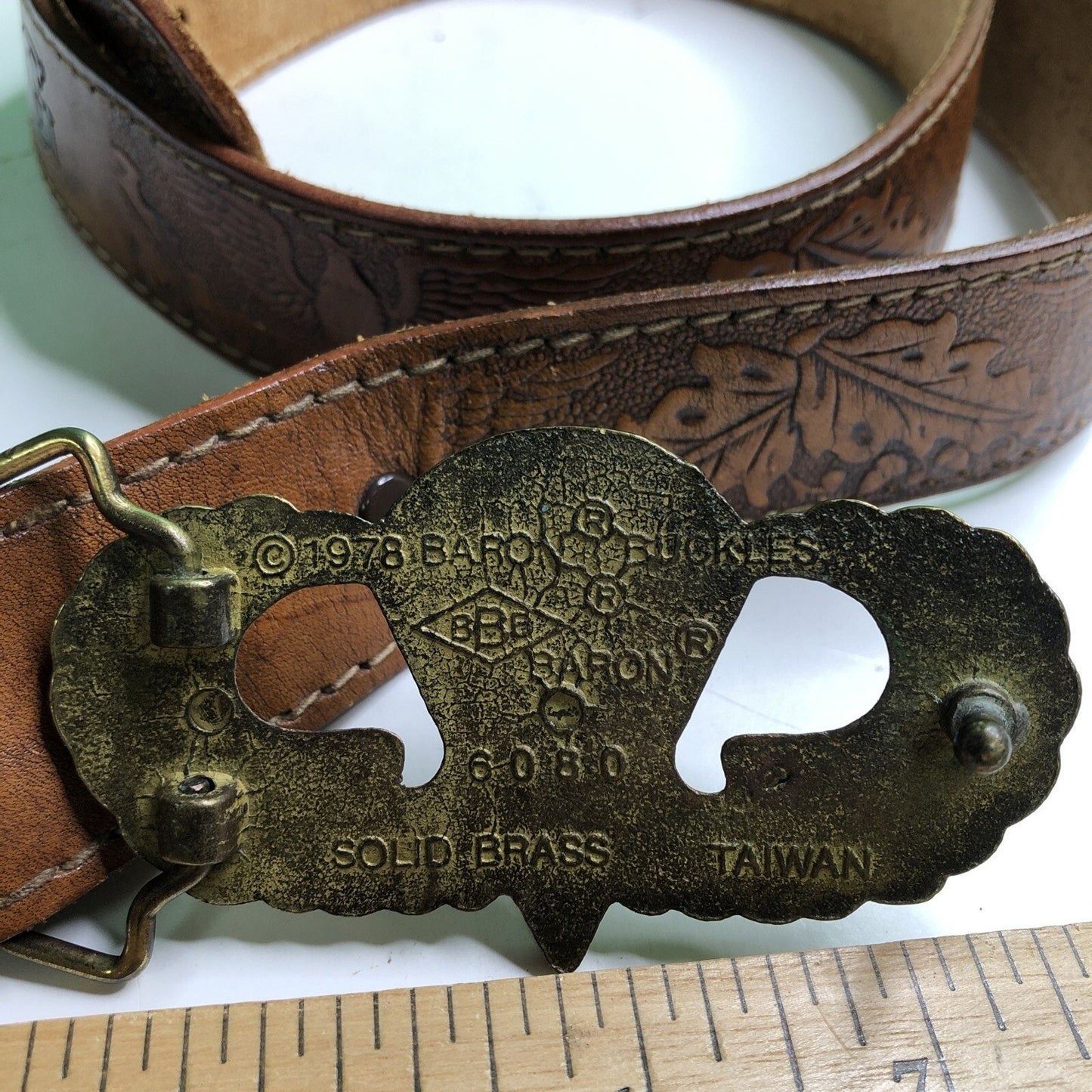 Vintage Original Brass Military Parachute Master Belt 38” Buckle Special Forces