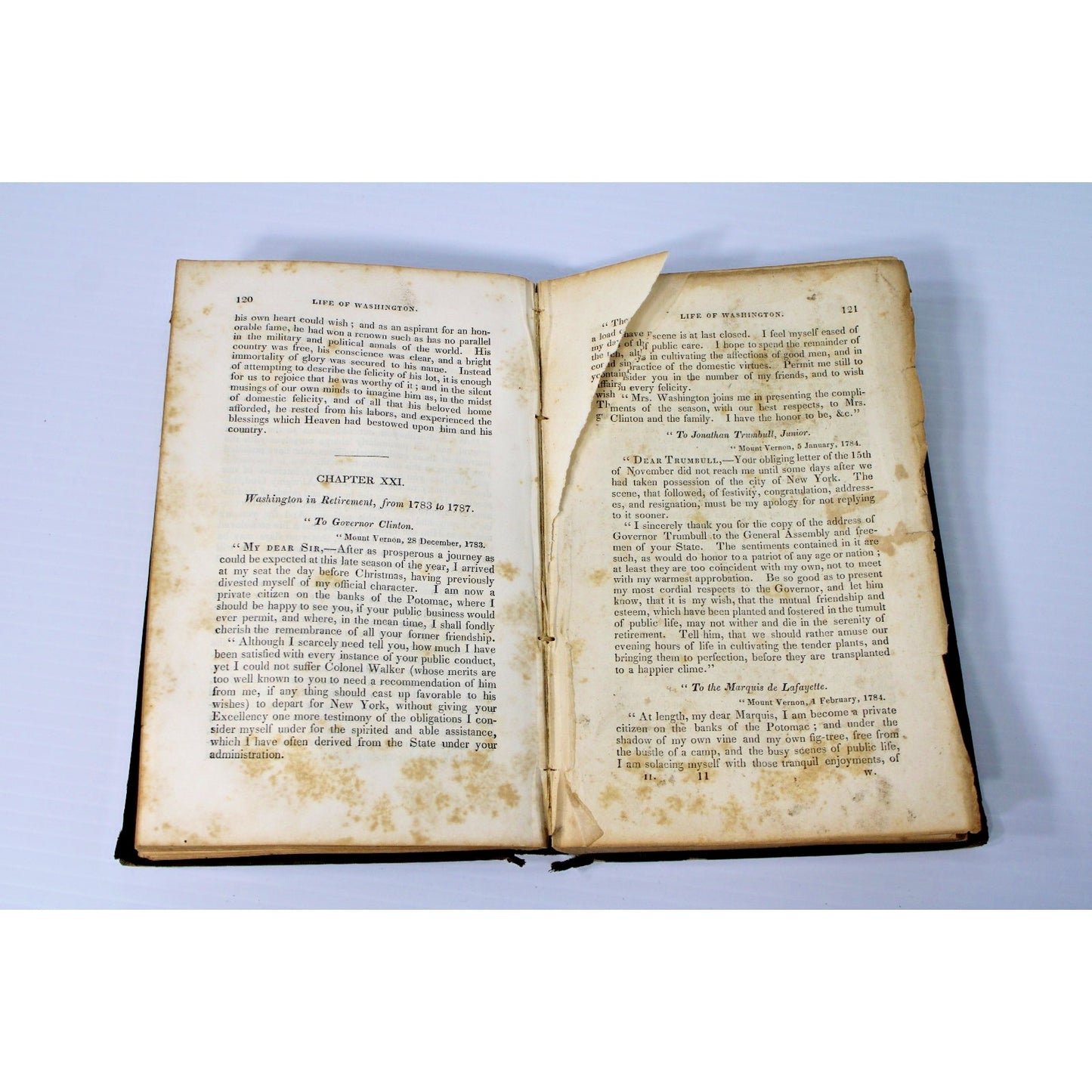 Rare 1840 Autobiography: The Life Of George Washington, Volume II, Rev. Upham