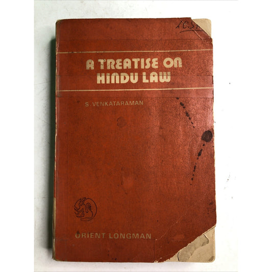 A Treatise On Hindu Law S. Venkataraman 1980 Paperback