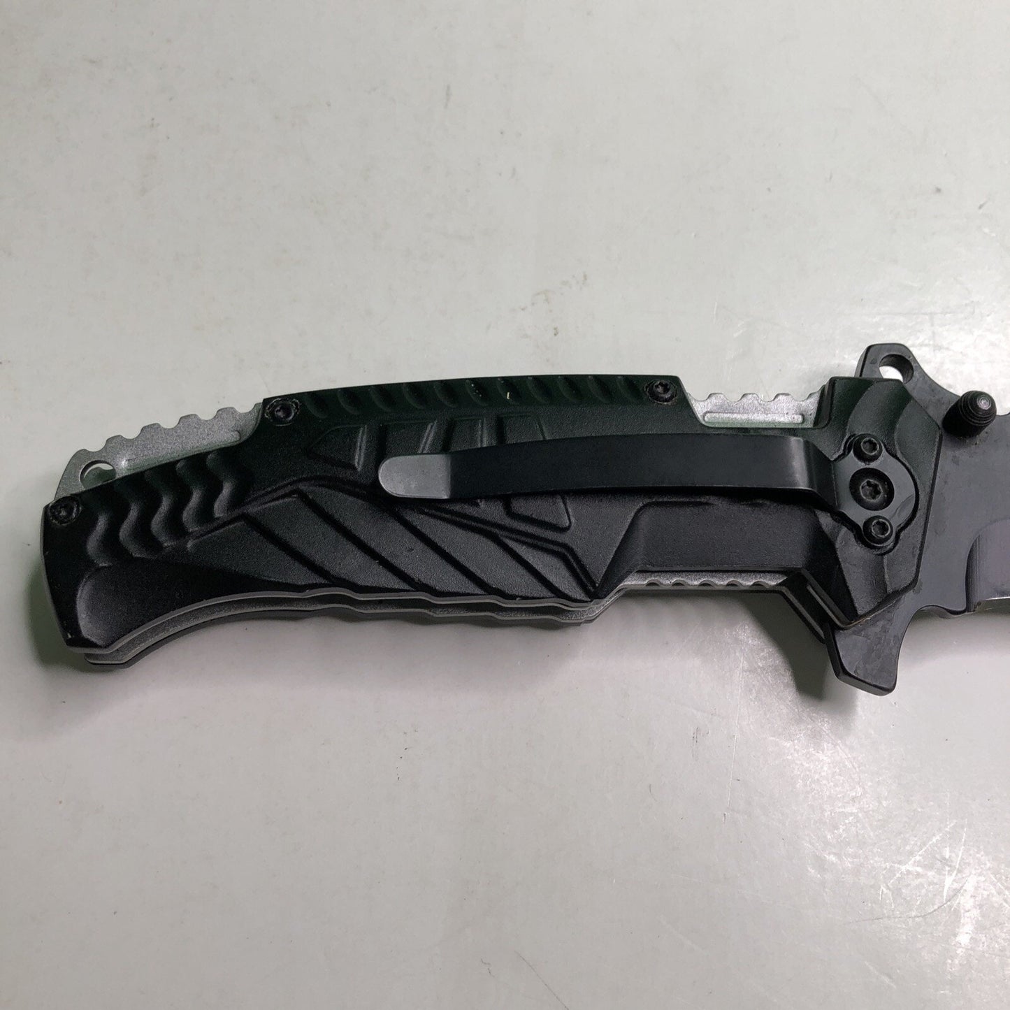 MTech POW/MIA A/O Folding Knife Black Stainless Blade Aluminium Handle MT-A944GY