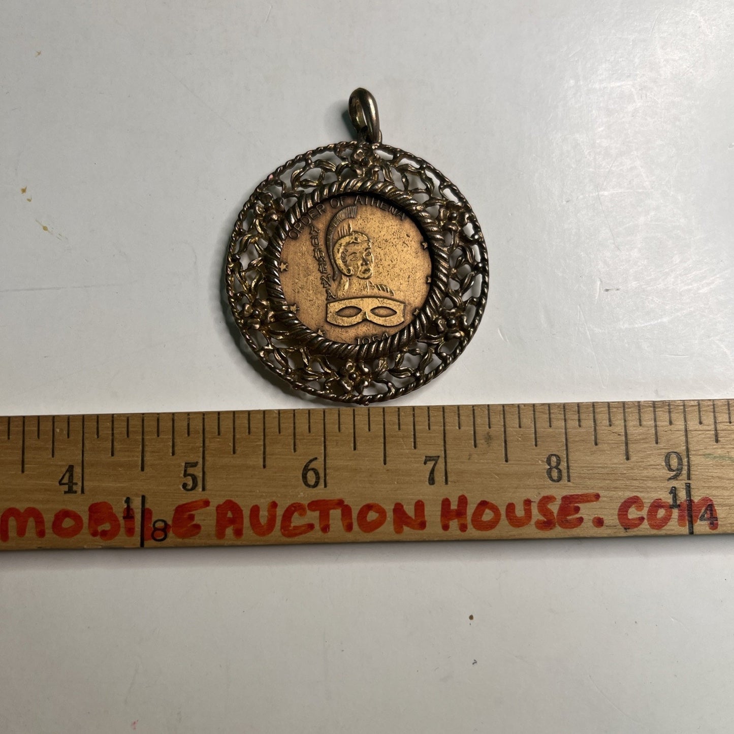 1993 Order Of Athena Dubloon Coin Pendant Mardi Gras Songs Of The South Theme