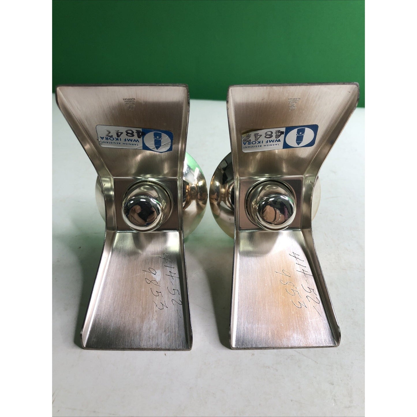 WMF IKORA (Set of 2) Germany Silverplate Candle Holders #4847 Preowned