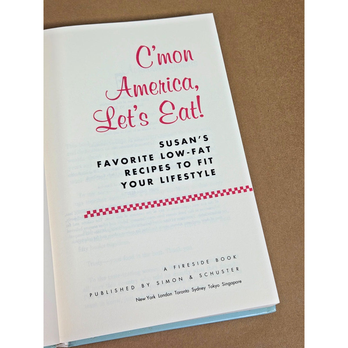 Vintage Throwback 1996 "C'mon America, Let's Eat!" Cookbook by Susan Powter