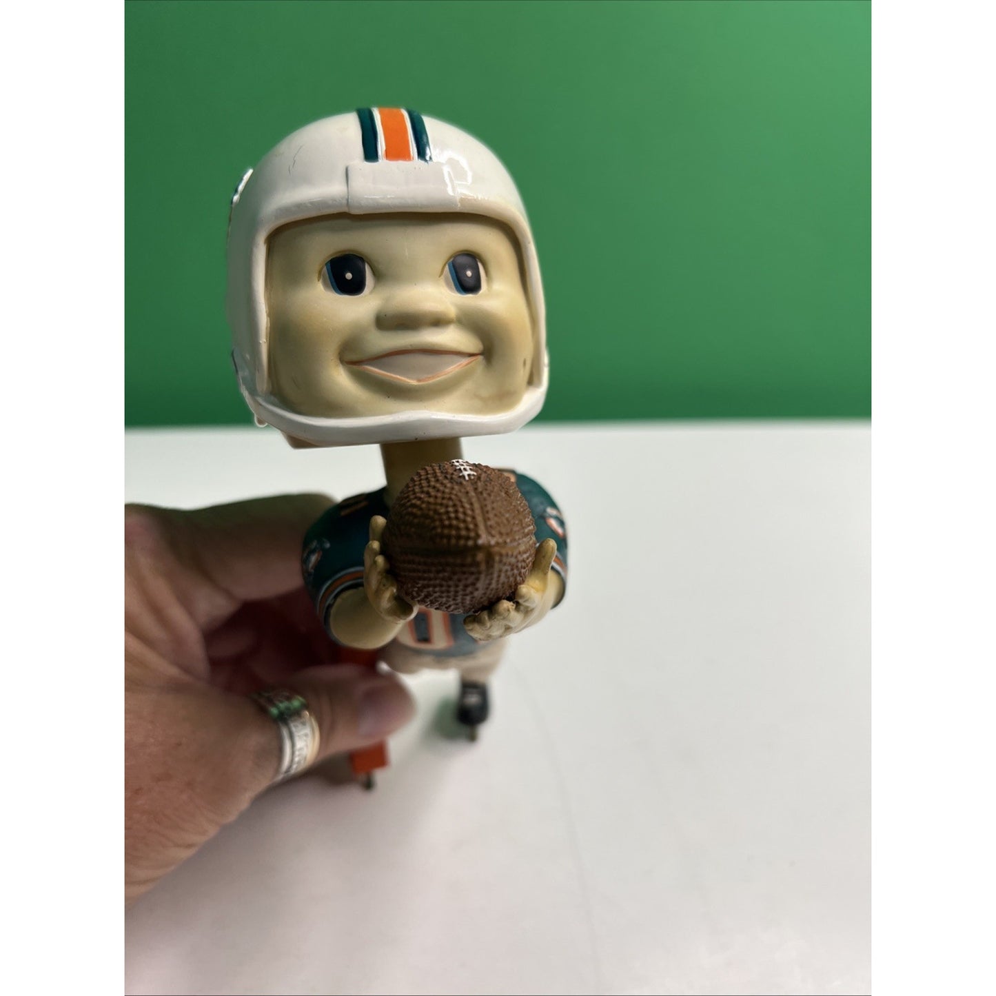 Vintage NFL Miami Dolphins Bobblehead Limited Edition COLLECTIBLE Stand Missing