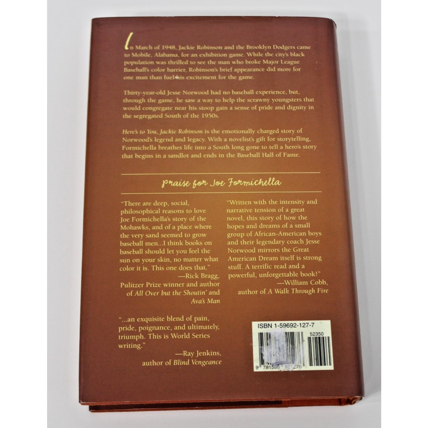 *Signed* Joe Formichella- Here's To You, Jackie Robinson- 2005 Hc/ DJ 1st Ed.