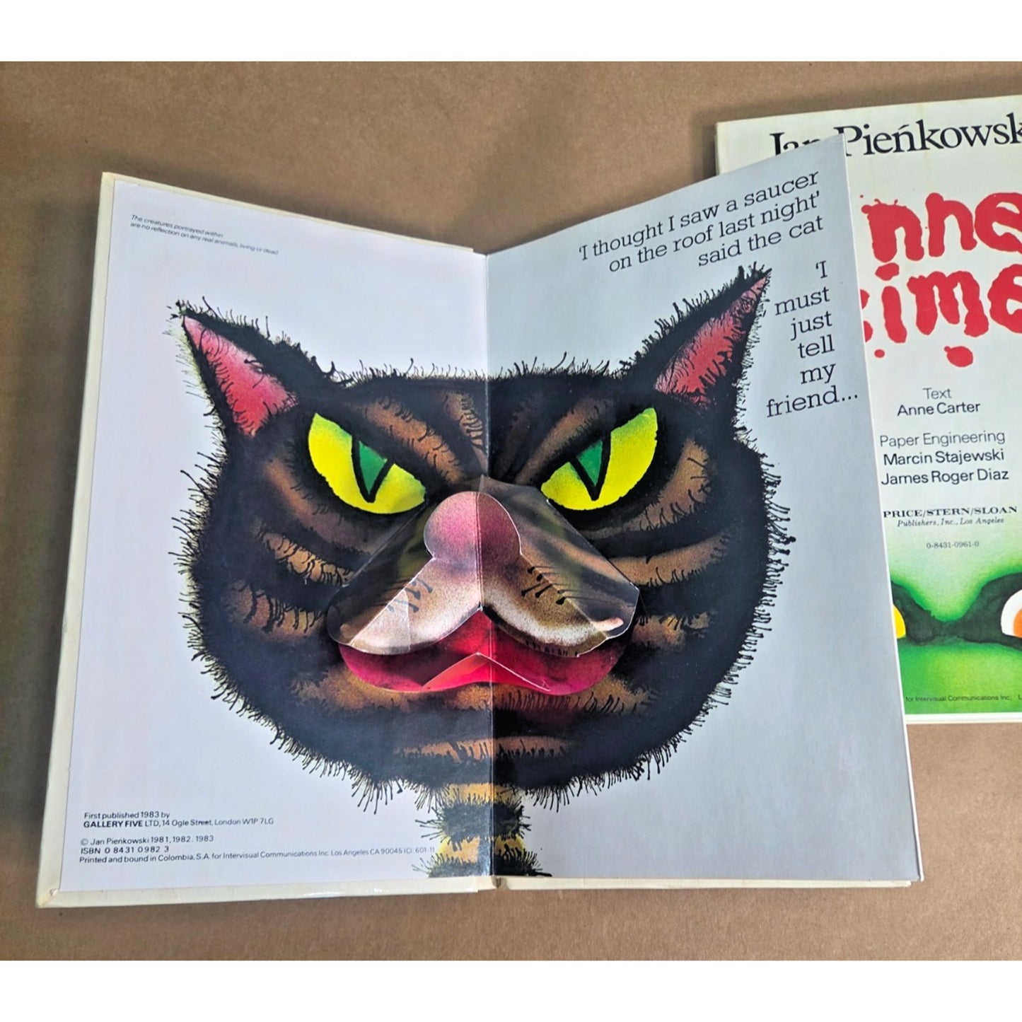 Vintage Jan Pieńkowski Pop-Up Book Set: Gossip (1983) & Dinner Time (1981)