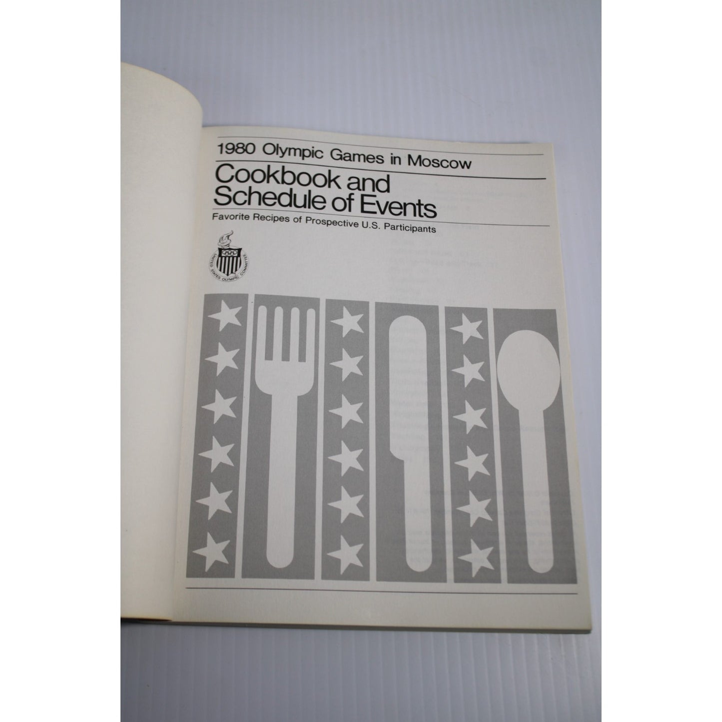 Vintage 1980 Moscow Olympics US Team Boycott Cookbook Schedule of Events 1979