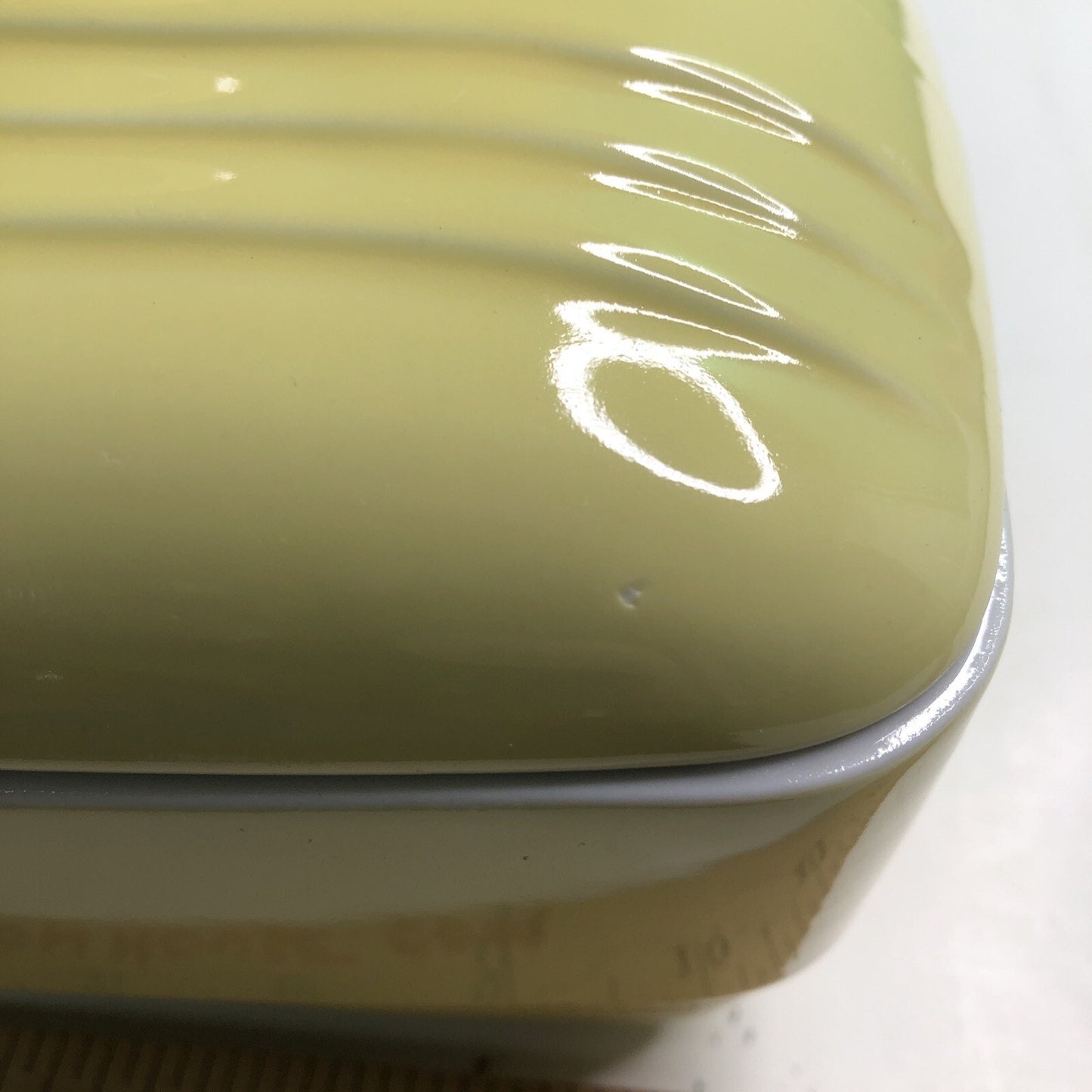 VINTAGE Hall Westinghouse Refrigerator Dish With Lid YELLOW #5064 8.5x5.5x5.5h