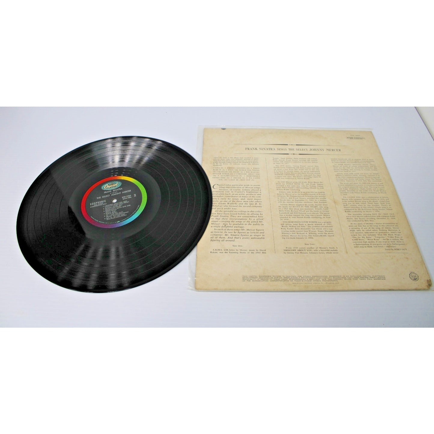VTG Frank Sinatra Sings the Select Johnny Mercer LP, Capitol Jazz 1960, DW 1984