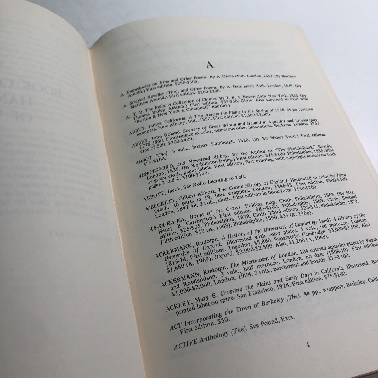 Van Allen Bradley THE BOOK COLLECTOR'S HANDBOOK OF VALUES 1972 HC DJ