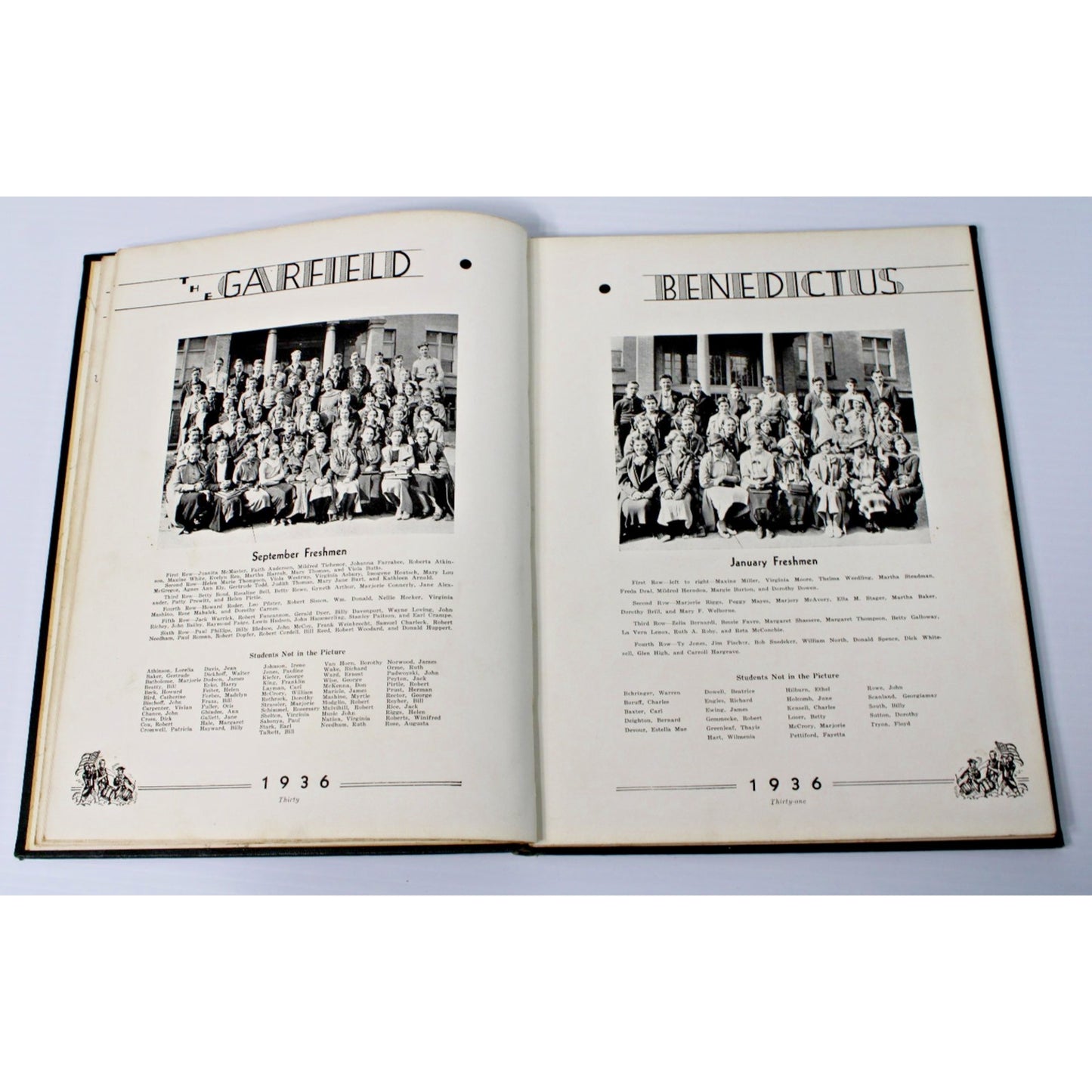 Vintage 1936 Garfield High School Benedictus Yearbook, Terre Haute, Indiana