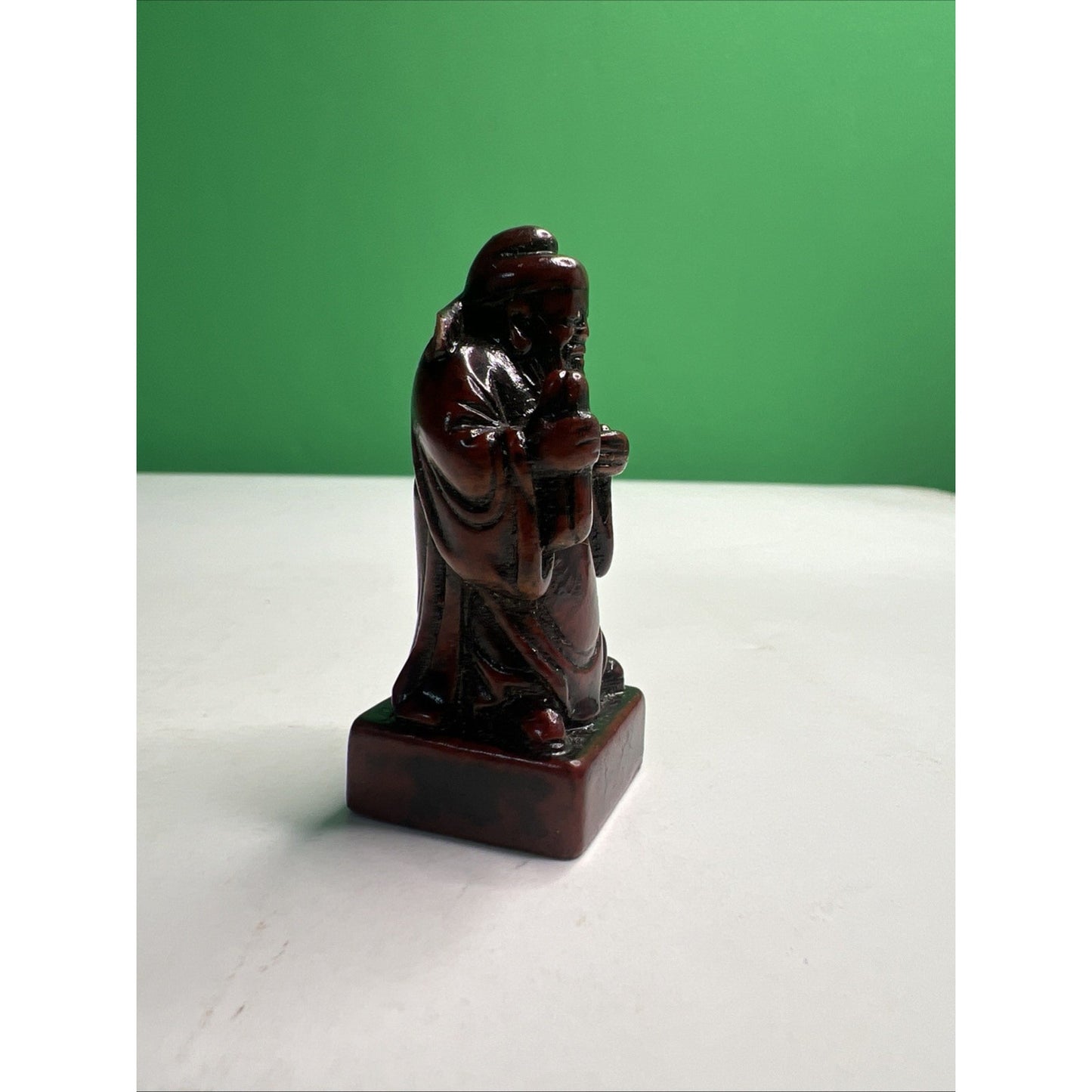 Vintage Chinese Chess Pawn Replacement Piece Dark Red Soapstone
