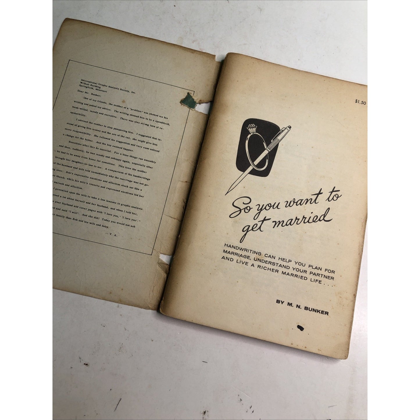 So You Want To Get Married Paperback Book 1953 Third Printing By M.N. Bunker
