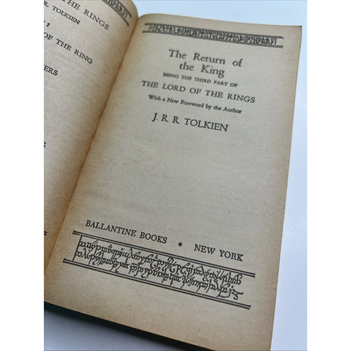 The Return Of The King By JRR Tolkien 1978 Paperback Ballantine Fantasy LOTR