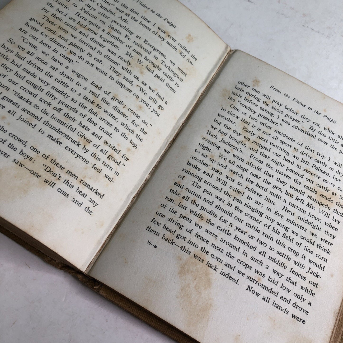 From The Plains To The Pulpit By John Wesley Anderson 1907 Hardcover
