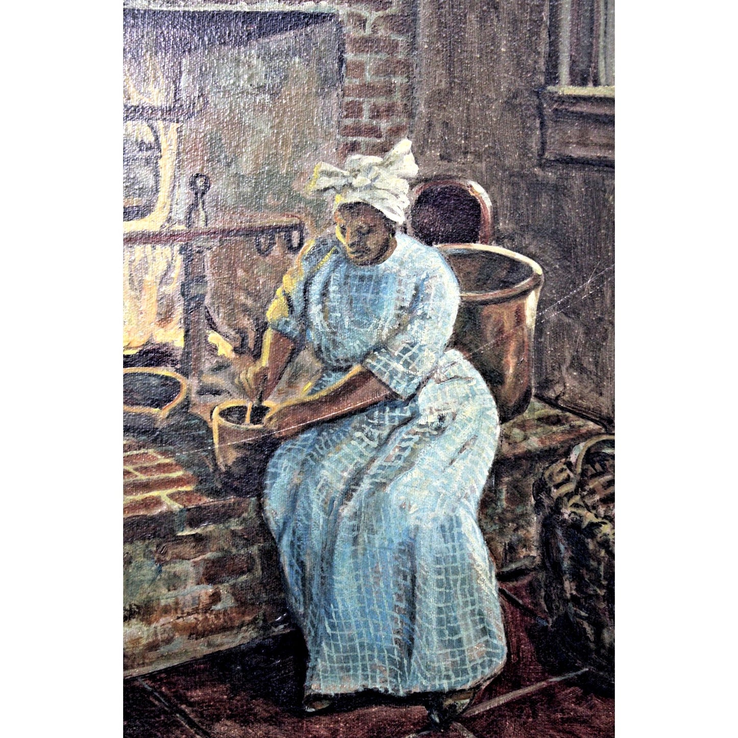 "Creole Cook" Oil on Canvas by Ralph Andrews Richards, 1992, Mobile, AL 24"x20"