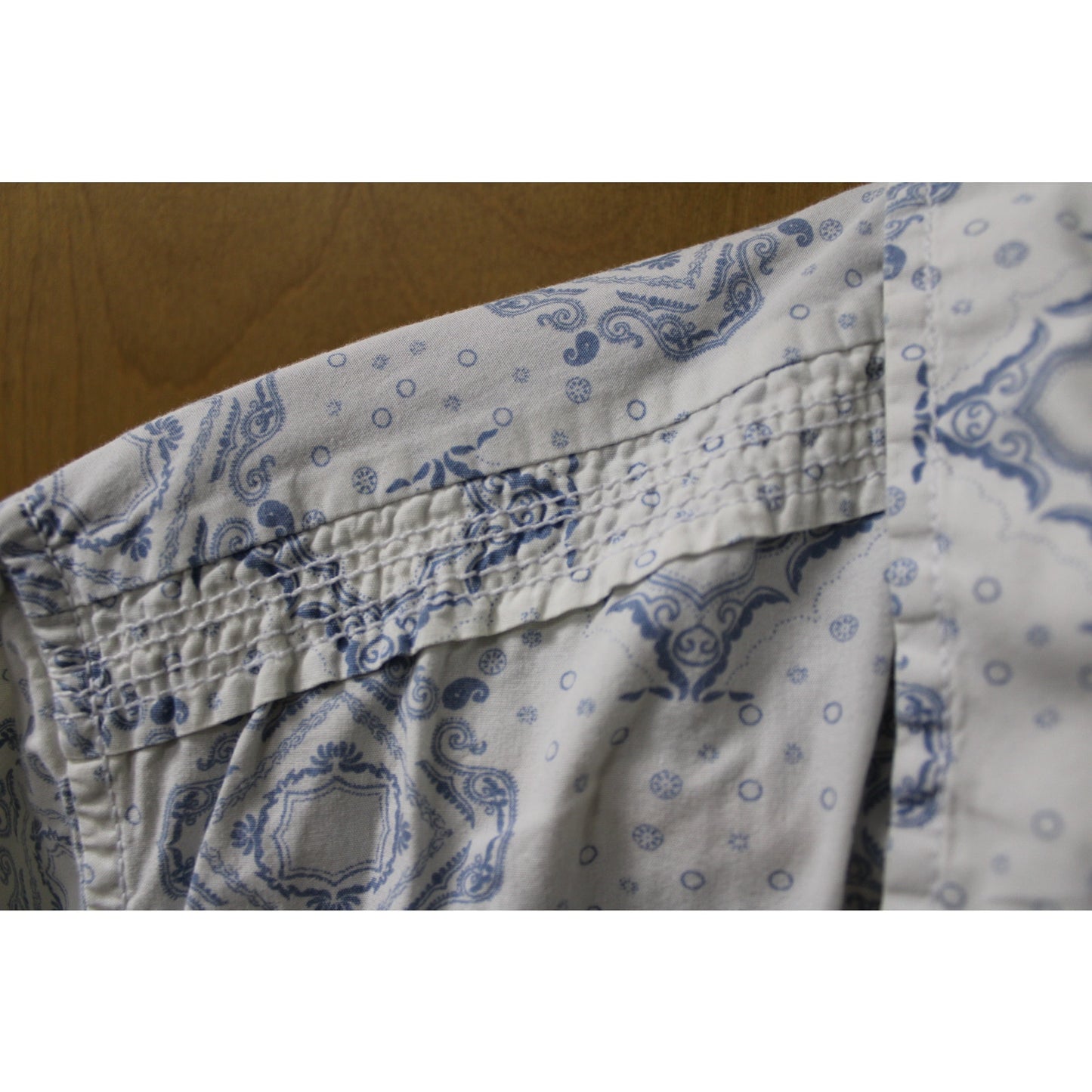 INC Men's Large L Geometric Paisley Short-Sleeve Button-Down Shirt
