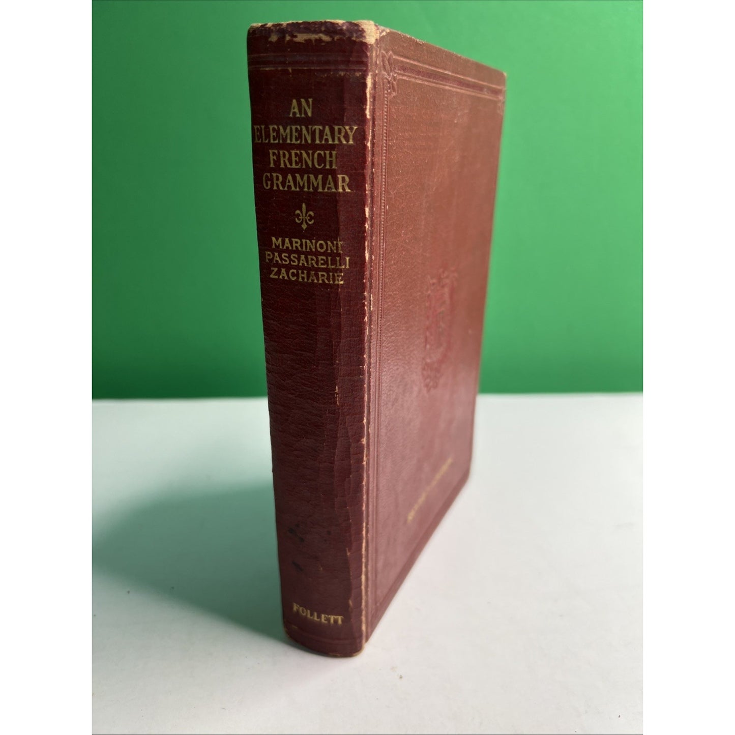 An Elementary French Grammar by A. Marinoni & L. A. Passarelli, 1932 HC Revised