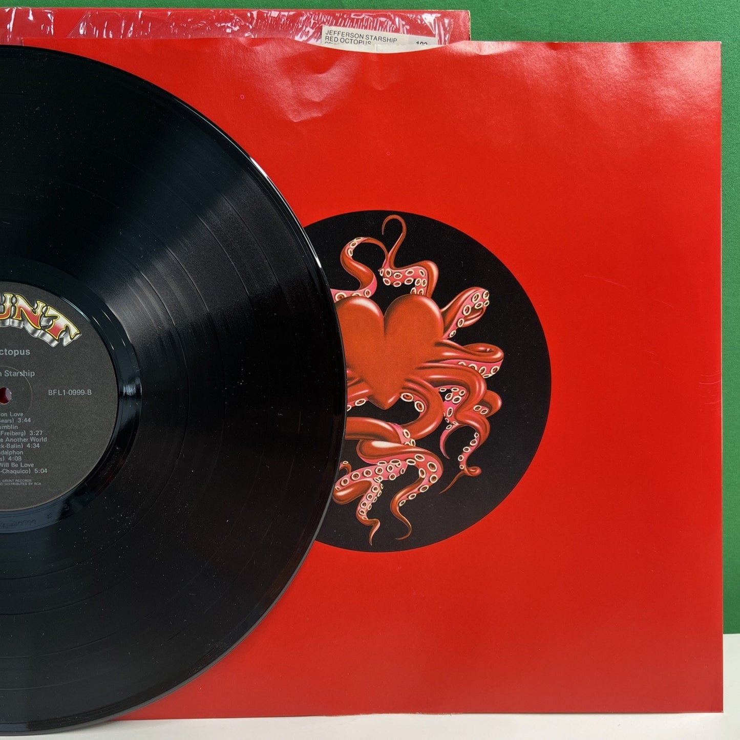 1975 Jefferson Starship Red Octopus LP Record Album Hype Sticker Grace Slick