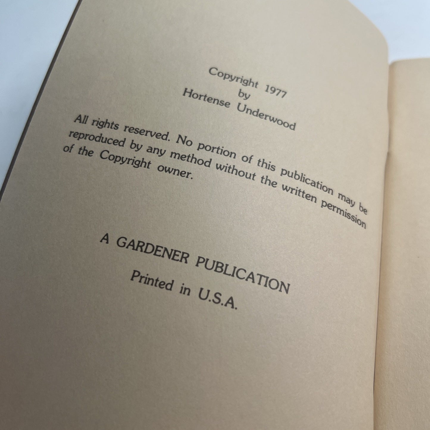 1977 Questing Poetry Booklet by Hortense Underwood