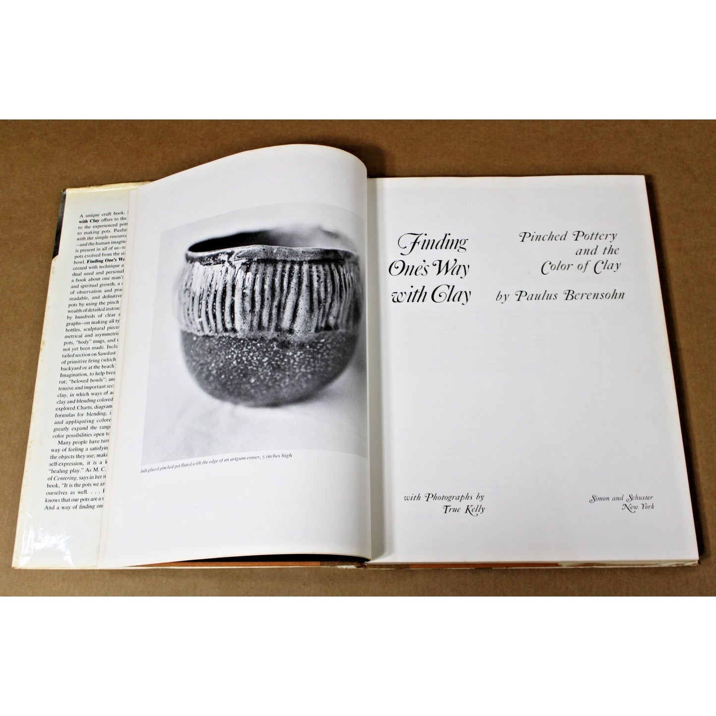 Signed First Edition, Finding One's Way With Clay, Paulus Berensohn, True Kelly