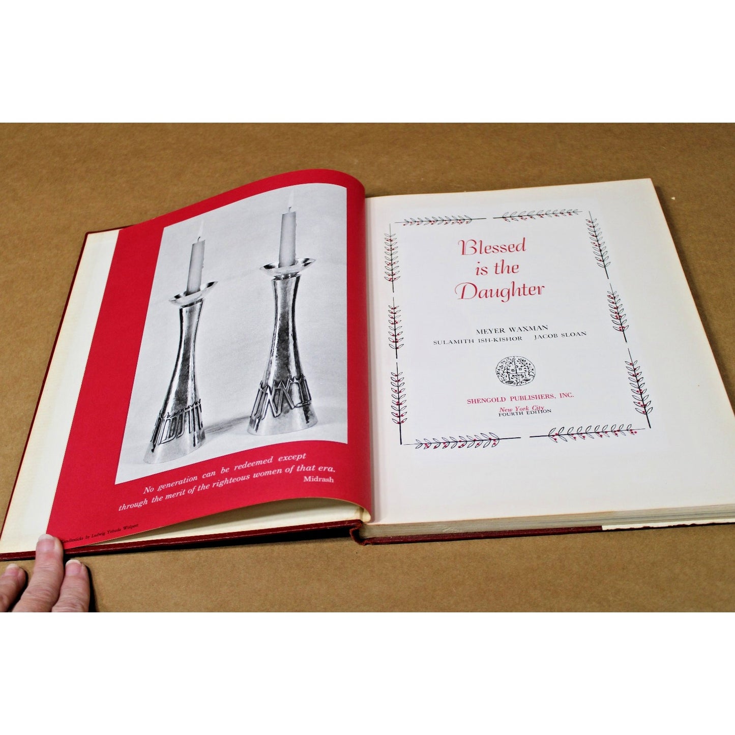 Blessed is the Daughter, Meyer Waxman 1968 4nd Print, Jewish Practice for Women