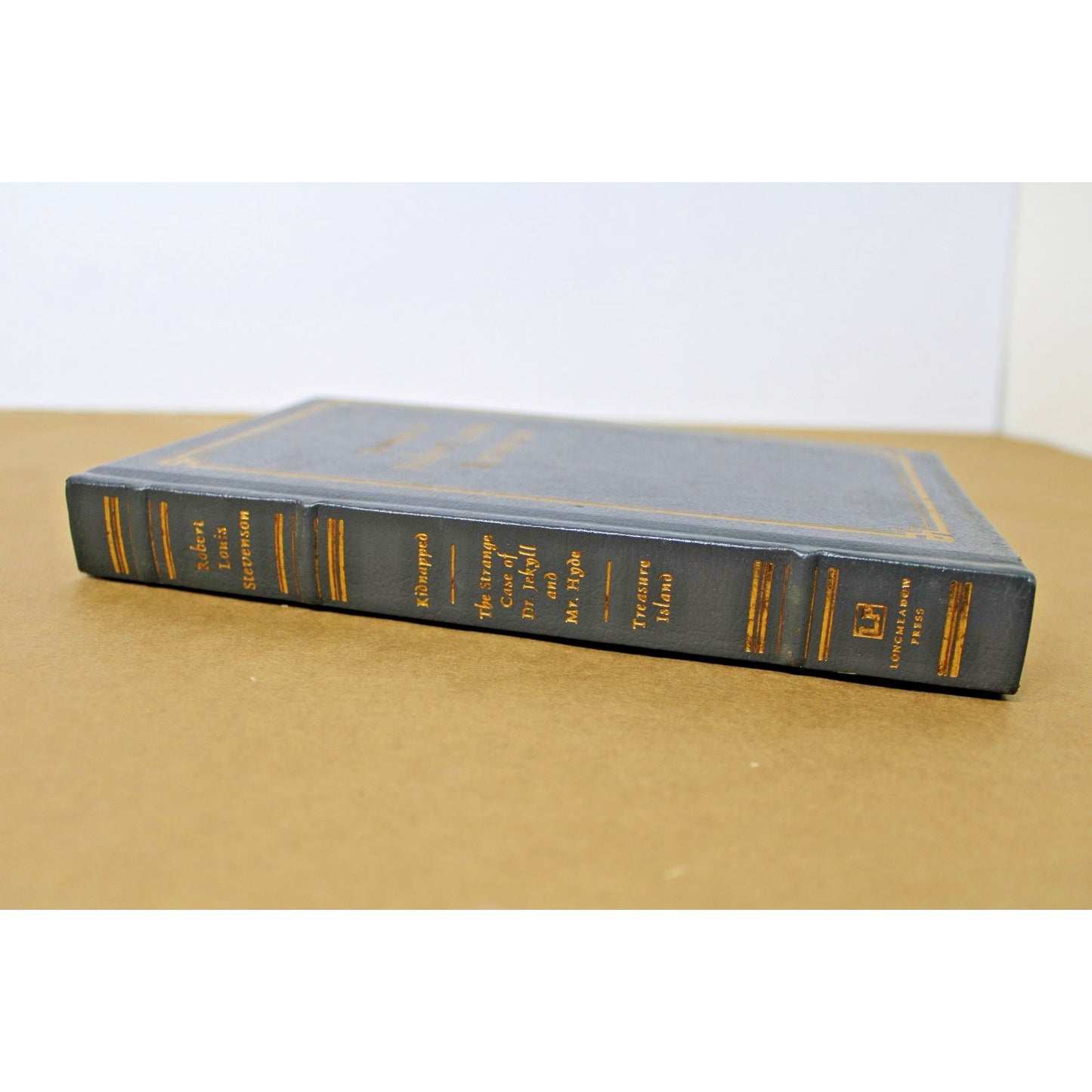 The Works of Robert Louis Stevenson, Grey Leather, Gilt Edges, Longmeadow Press